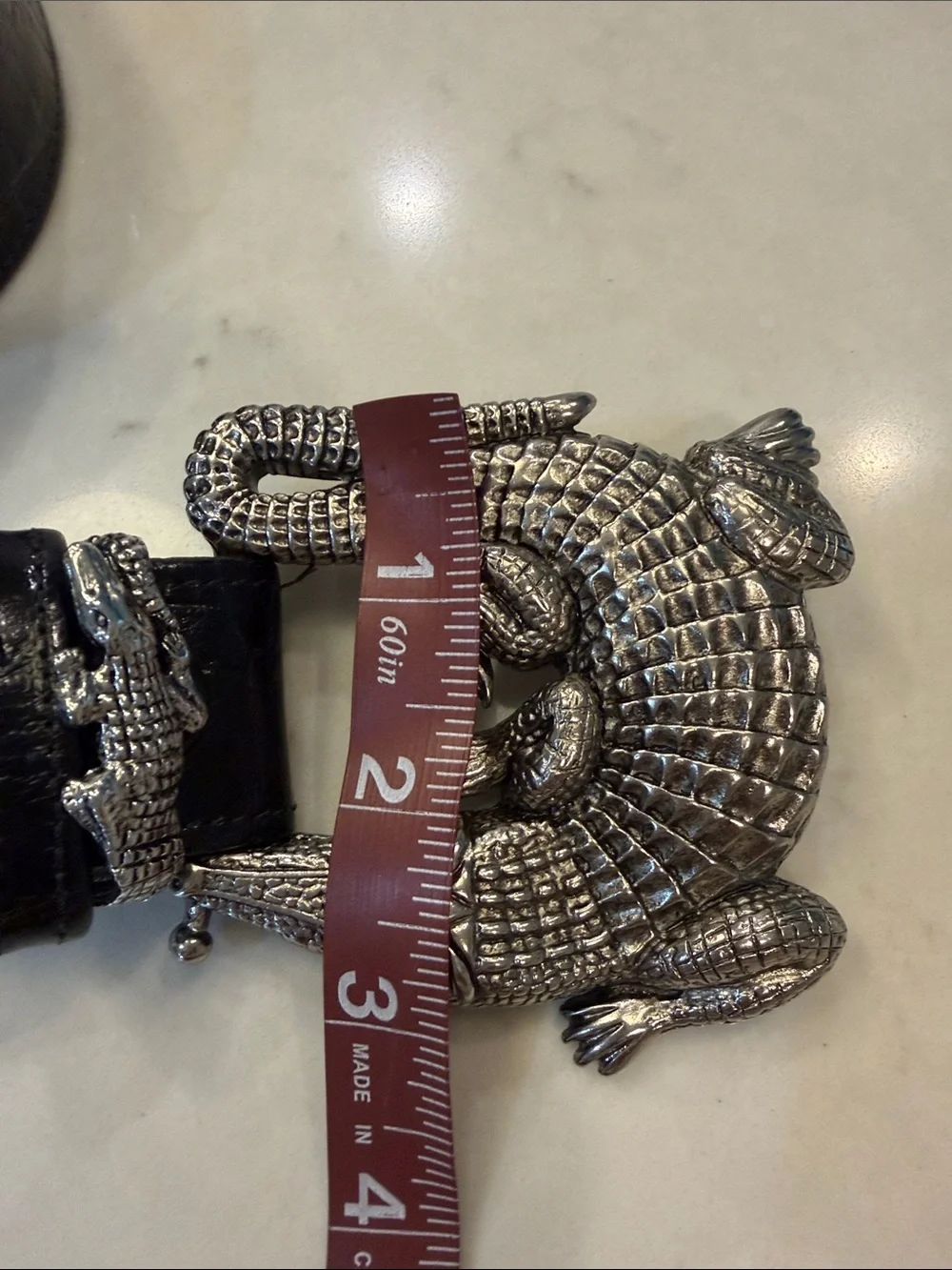 Authentic * Barry Kieselstein Cord * Vintage * Sterling Alligator Buckle